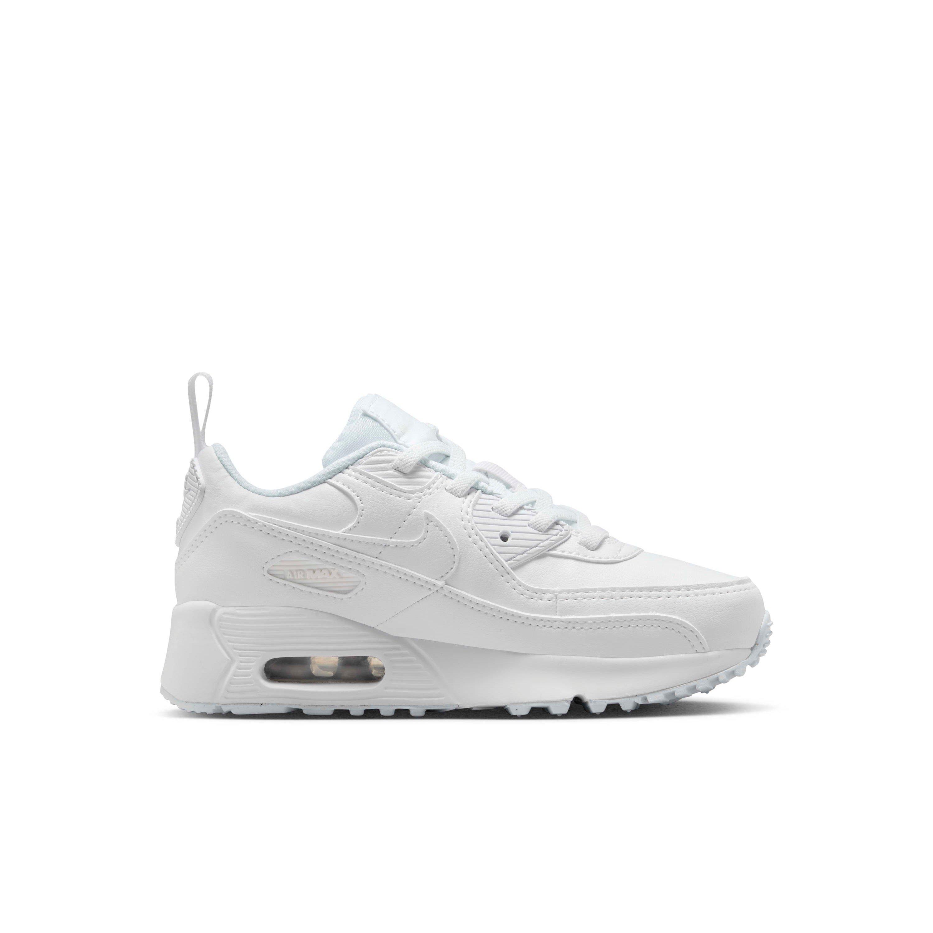 Nike Air Max 90 EasyOn "White/Metallic Silver/White/White" Preschool Boys' Shoe